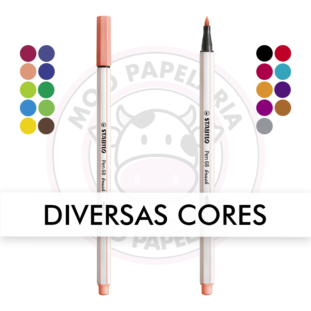 Caneta Pen 68 Brush Stabilo – 1 UN – Moo Papelaria