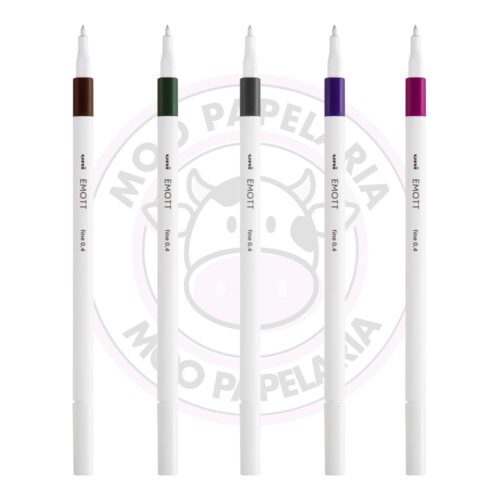 Caneta Hidrográfica Extrafina Emott 0.4mm uni-ball - Vintage Colors - Estojo 5 UN - Image 3