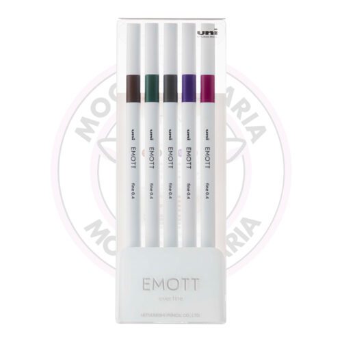 Caneta Hidrográfica Extrafina Emott 0.4mm uni-ball - Vintage Colors - Estojo 5 UN