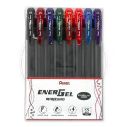 Caneta Gel EnerGel Makkuro 0.5mm Pentel - Blister 8 UN