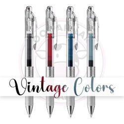 Kit Caneta Gel Retrátil EnerGel Infree 0.7mm Pentel - Vintage Colors - Kit 4 UN