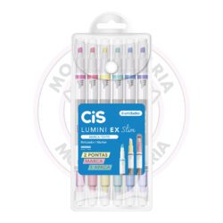 Marca-Texto Apagável Lumini Ex Slim CiS - Estojo 6 UN