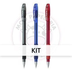 Kit Caneta Esferográfica iFeel-it! 0.7mm Pentel - Pt, Vm, Az - Kit 3 UN
