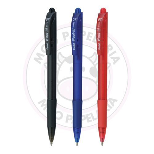 Kit Caneta Esferográfica Retrátil iFeel-it! 0.7mm Pentel - Pt, Vm, Az - Kit 3 UN - Imagem 2