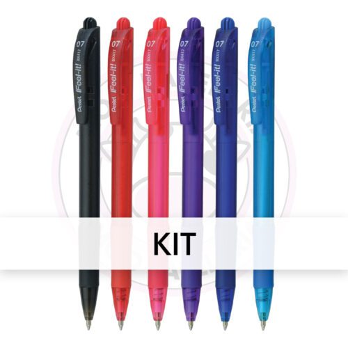 Kit Caneta Esferográfica Retrátil iFeel-it! 0.7mm Pentel - Kit 6 UN