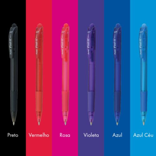 Kit Caneta Esferográfica Retrátil iFeel-it! 0.7mm Pentel - Kit 6 UN - Imagem 3
