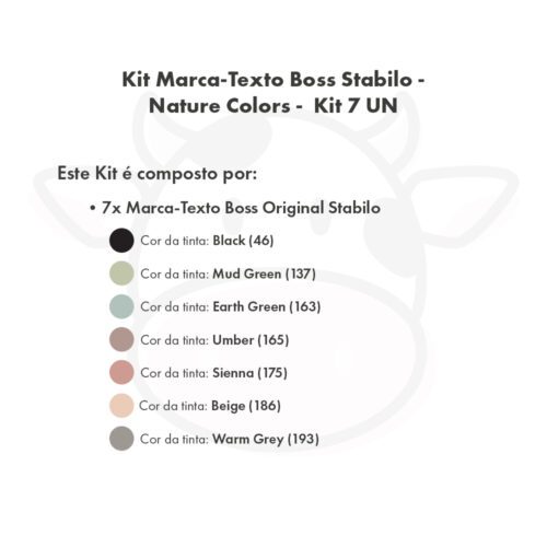 Kit Marca-Texto Boss Stabilo - Nature Colors -  Kit 7 UN - Imagem 8