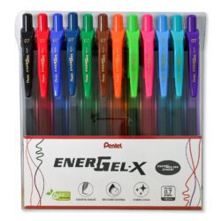 Caneta Gel Retrátil EnerGel-X 0.7mm Pentel - Estojo 12 UN