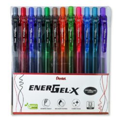 Caneta Gel Retrátil EnerGel-X 0.5mm Pentel - Estojo 12 UN