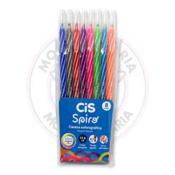 Caneta Esferográfica Spiro 0.7mm CiS - Estojo 8 UN
