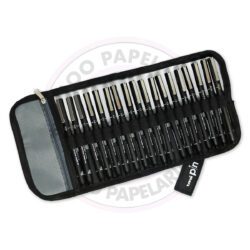 Caneta Técnica Uni Pin Fine Line com Estojo de Tecido uni-ball - Rollerset 18 UN