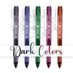 Kit Caneta Gel Apagável Gelyx EX 0.7mm CiS - Dark Colors - Kit 5 UN