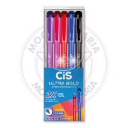 Caneta Esferográfica Ultra Bold 1.0mm CiS - Blister 5 UN