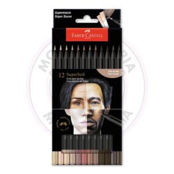 Lápis de Cor SuperSoft Faber-Castell - 12 Cores - Tons de Pele - Estojo 12 UN