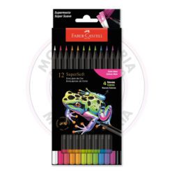 Lápis de Cor SuperSoft Faber-Castell - 12 Cores - Neon - Estojo 12 UN