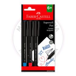 Caneta Hidrográfica SuperSoft Pen 1.0mm Faber-Castell - Blister 3 UN