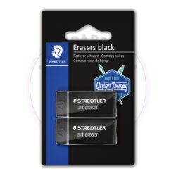 Borracha Preta Rasoplast Art Eraser Black Staedtler - Blister 2 UN