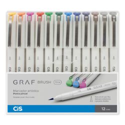 Caneta Brush Pen GRAF Brush Fine CiS - Estojo 12 UN