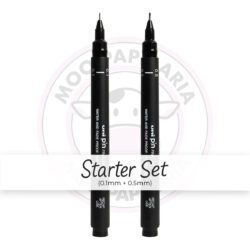 Kit Caneta Técnica Uni Pin Fine Line uni-ball - Starter Set - 0.1mm + 0.5mm - Kit 2 UN