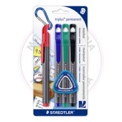Marcador Permanente Triplus Permanent Staedtler - Blister 4 UN
