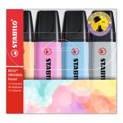 Marca-Texto BOSS Original Stabilo - Pastel - 70/4-4 - Estojo 4 UN