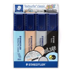 Marca-Texto TextSurfer Classic Staedtler - Vintage - Estojo 4 UN