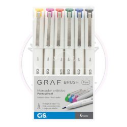 Caneta Brush Pen GRAF Brush Fine CiS - Estojo 6 UN