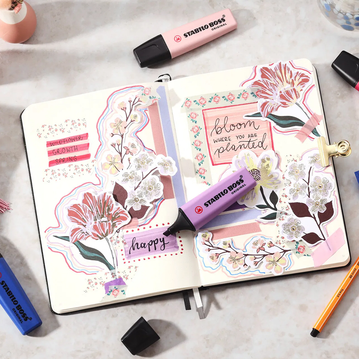 Marca-Texto BOSS Original Stabilo - NatureColors Wildflower - Estojo 4 UN - Imagem 4