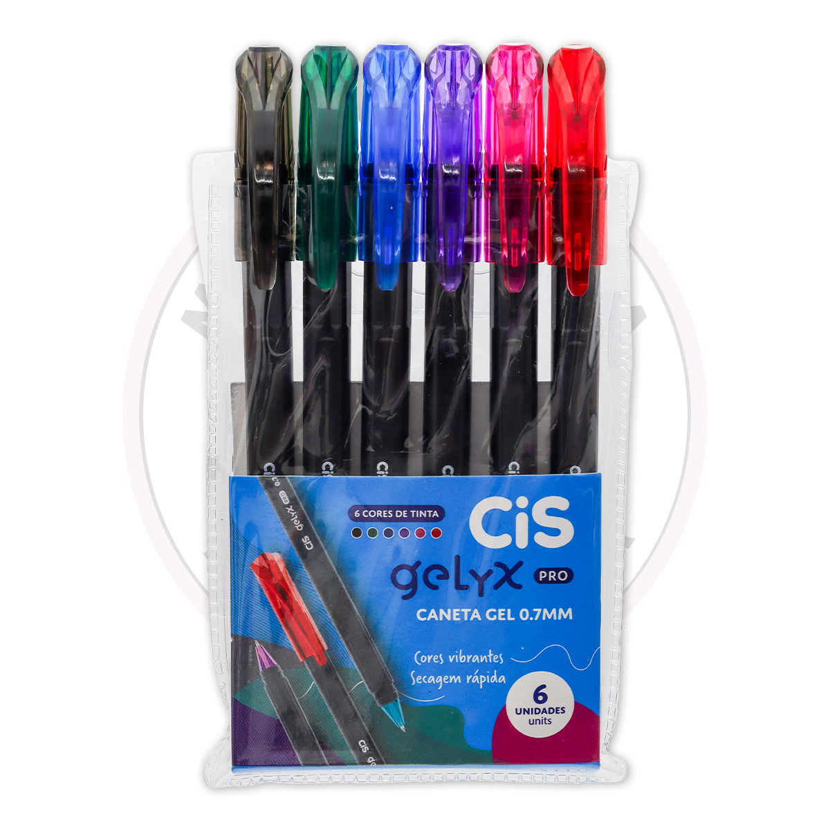 Caneta Gel Gelyx Pro 0.7mm CiS - Estojo 6 UN