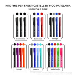 Kit Caneta Hidrográfica Fine Pen 0.4mm Faber-Castell