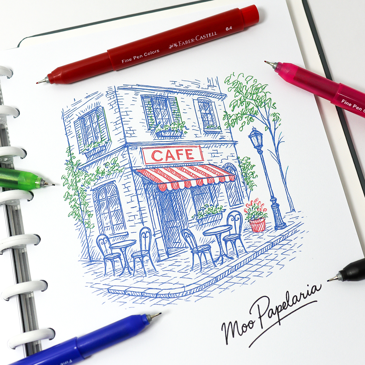 Kit Caneta Hidrográfica Fine Pen 0.4mm Faber-Castell - Imagem 3