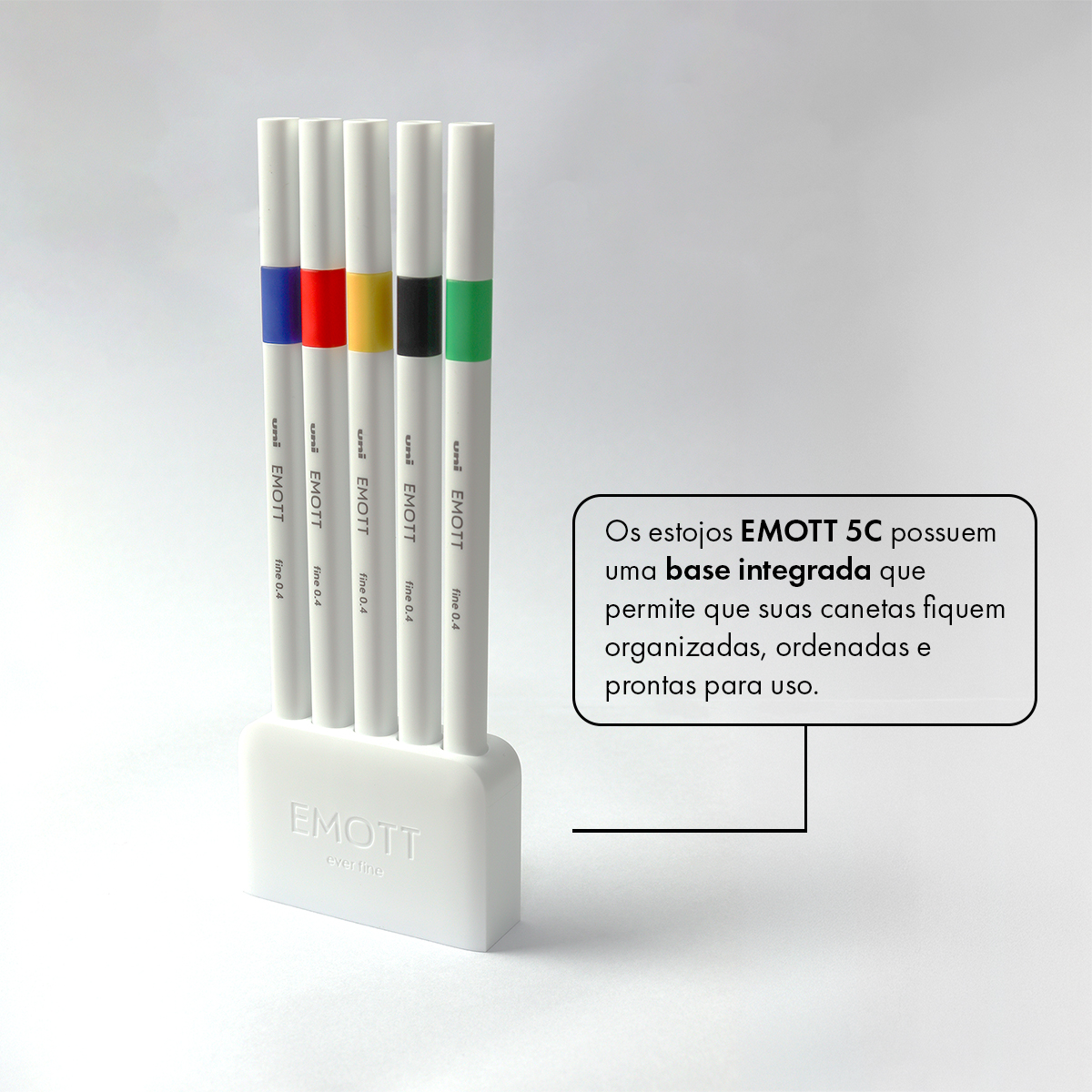 Caneta Hidrográfica Emott 0.4mm uni-ball - Estojo - Imagem 2